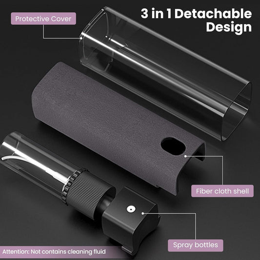 Mobile Phone Screen Cleaner | Portable Spray & Microfiber Wipe | Dust & Smudge Removal