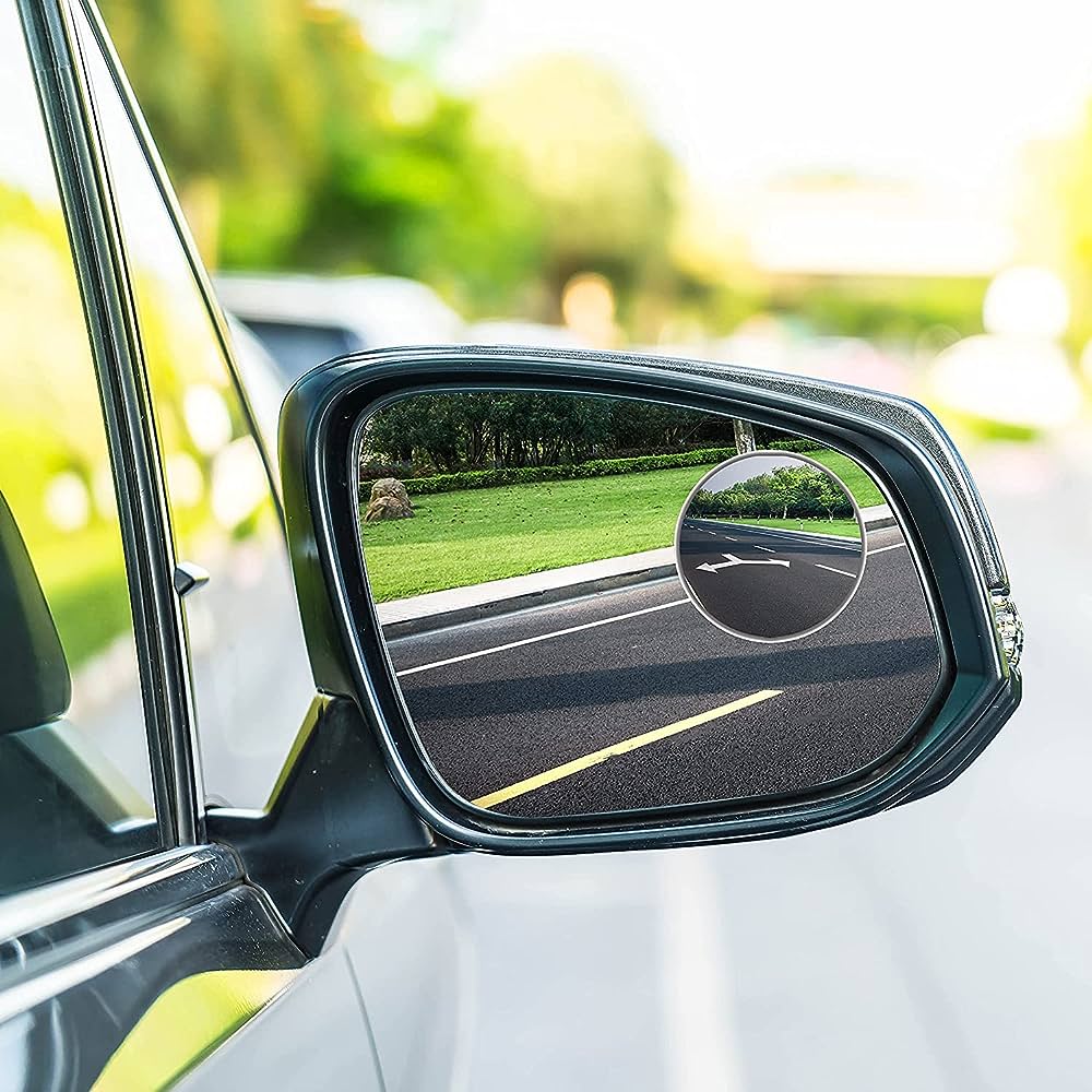 2pcs Round Blind Spot Mirrors – Wide-Angle Convex Safety Mirrors