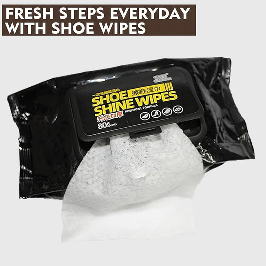 Shoe Wipes | 80 Pcs Instant Cleaner | Quick Dirt & Stain Removal