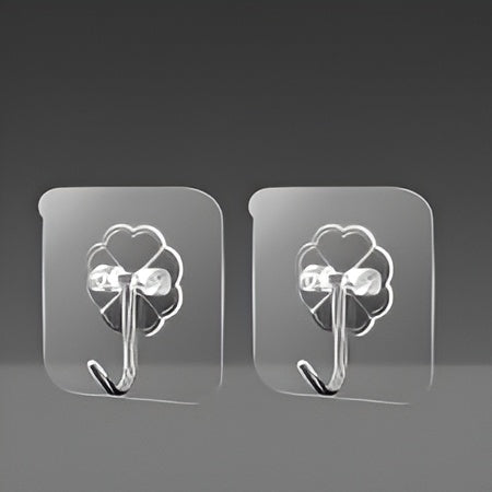 Transparent Self-Adhesive Wall Hooks | Strong Hold, No Drill, Damage-Free Hanging