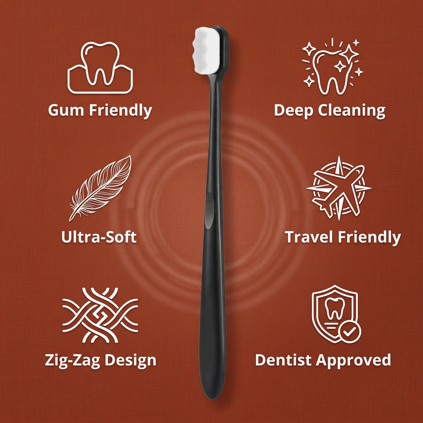 Ultra Soft Bristles Nano Toothbrush with Travel Case