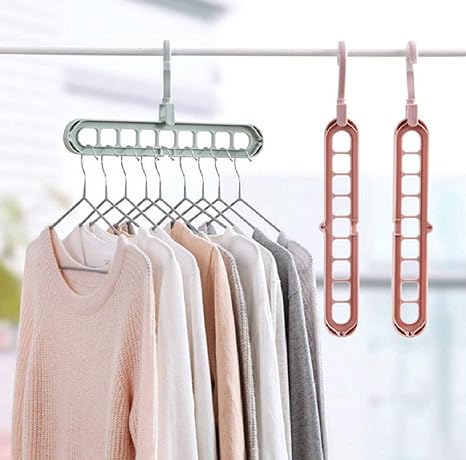 Multipurpose 9-Hole Space-Saving Hanger | 360° Rotatable