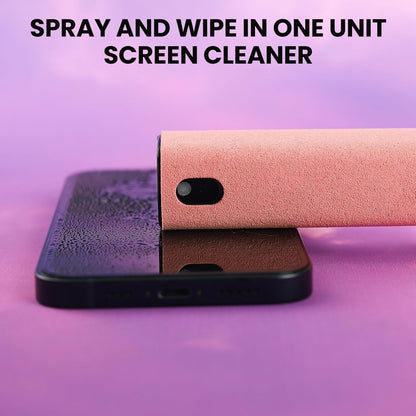 Mobile Phone Screen Cleaner | Portable Spray & Microfiber Wipe | Dust & Smudge Removal