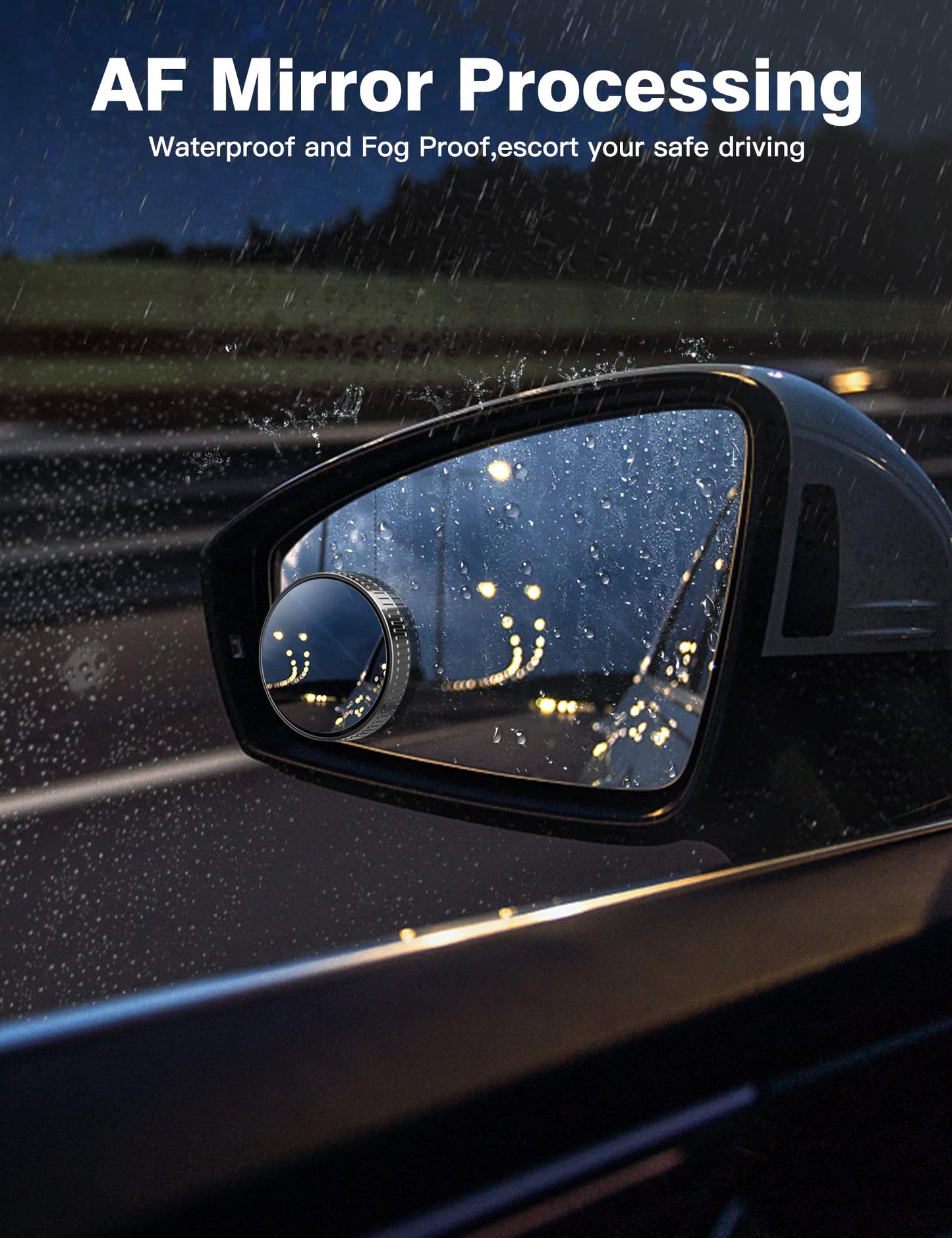 2pcs Round Blind Spot Mirrors – Wide-Angle Convex Safety Mirrors