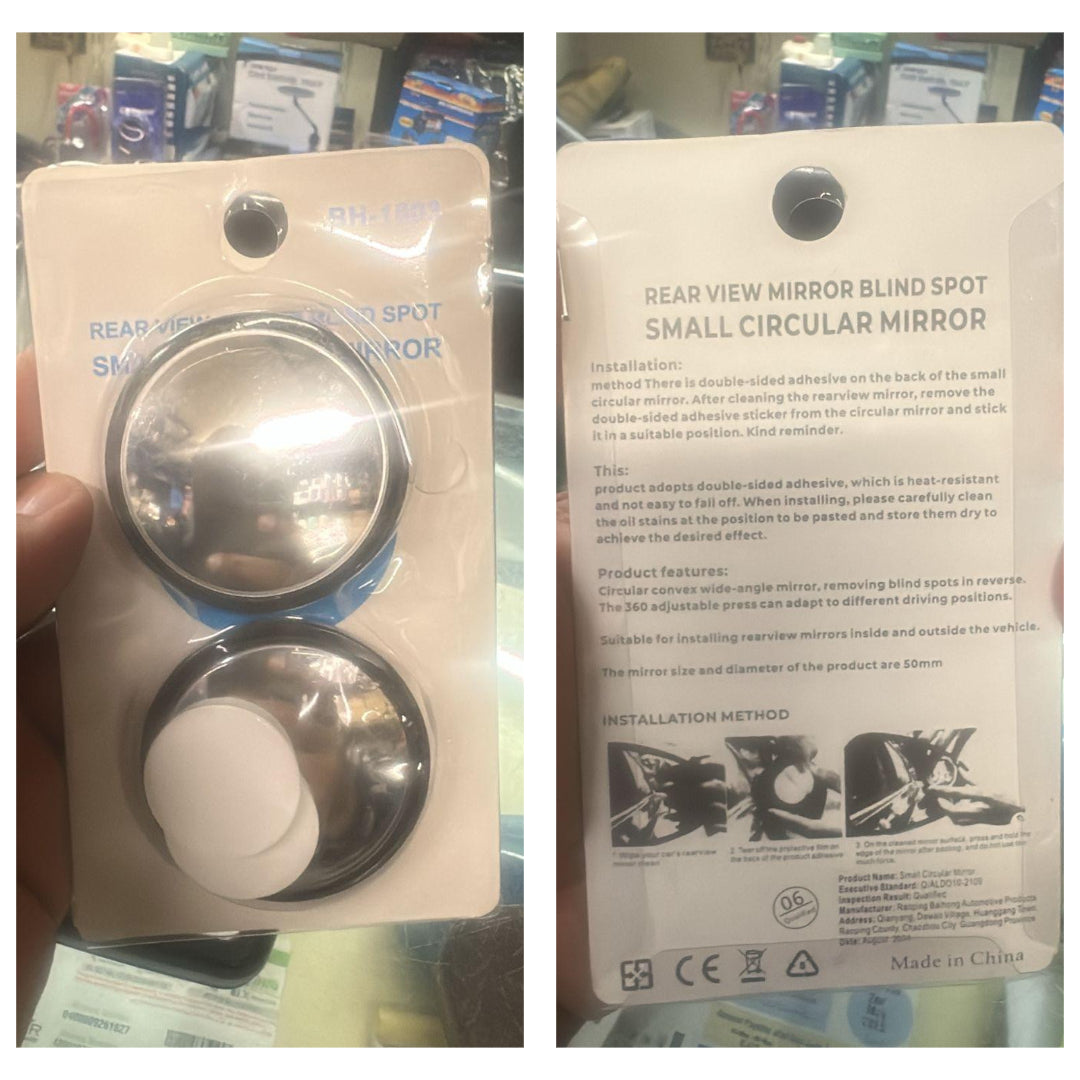 2pcs Round Blind Spot Mirrors – Wide-Angle Convex Safety Mirrors