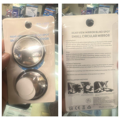 2pcs Round Blind Spot Mirrors – Wide-Angle Convex Safety Mirrors