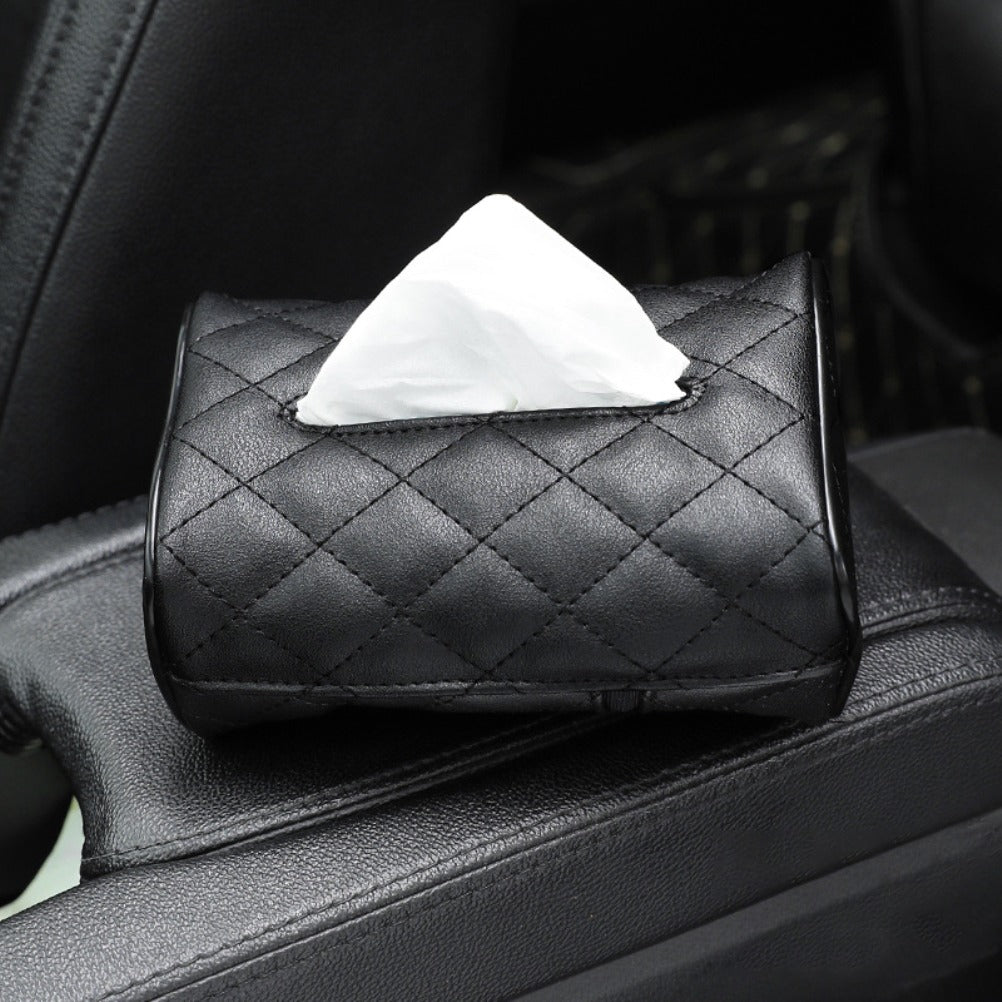 Leather Car Tissue Holder – Secure Fit & Easy Access