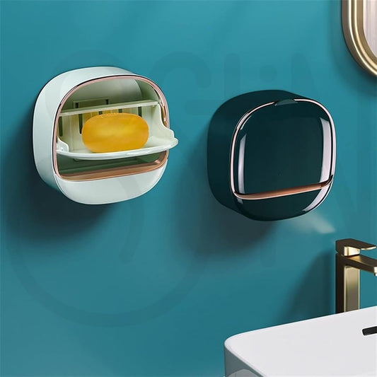 Wall-Mounted Soap Holder with Drain Tray | Kitchen & Bathroom