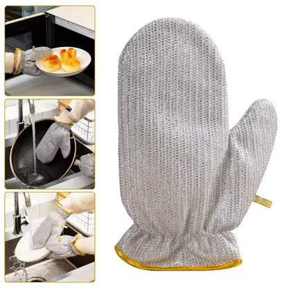Heavy-Duty Silver Heat-Resistant Oven Mitts | Professional Kitchen Safety Gloves (Pair)