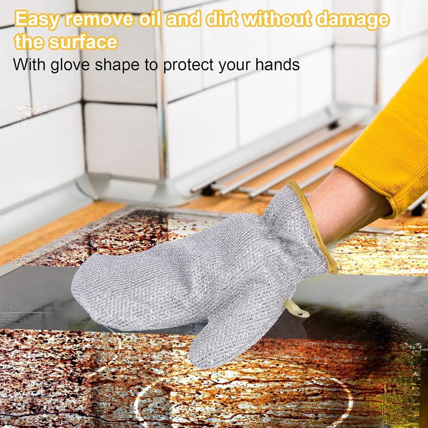Heavy-Duty Silver Heat-Resistant Oven Mitts | Professional Kitchen Safety Gloves (Pair)