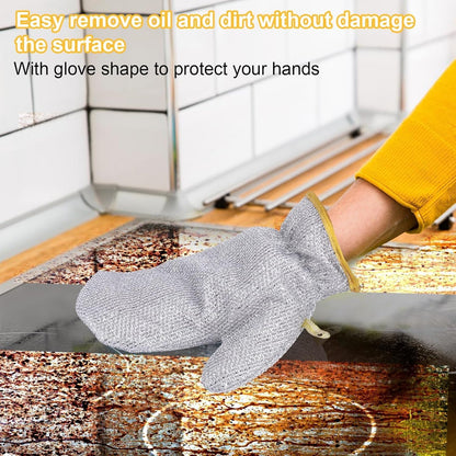 Heavy-Duty Silver Heat-Resistant Oven Mitts | Professional Kitchen Safety Gloves (Pair)
