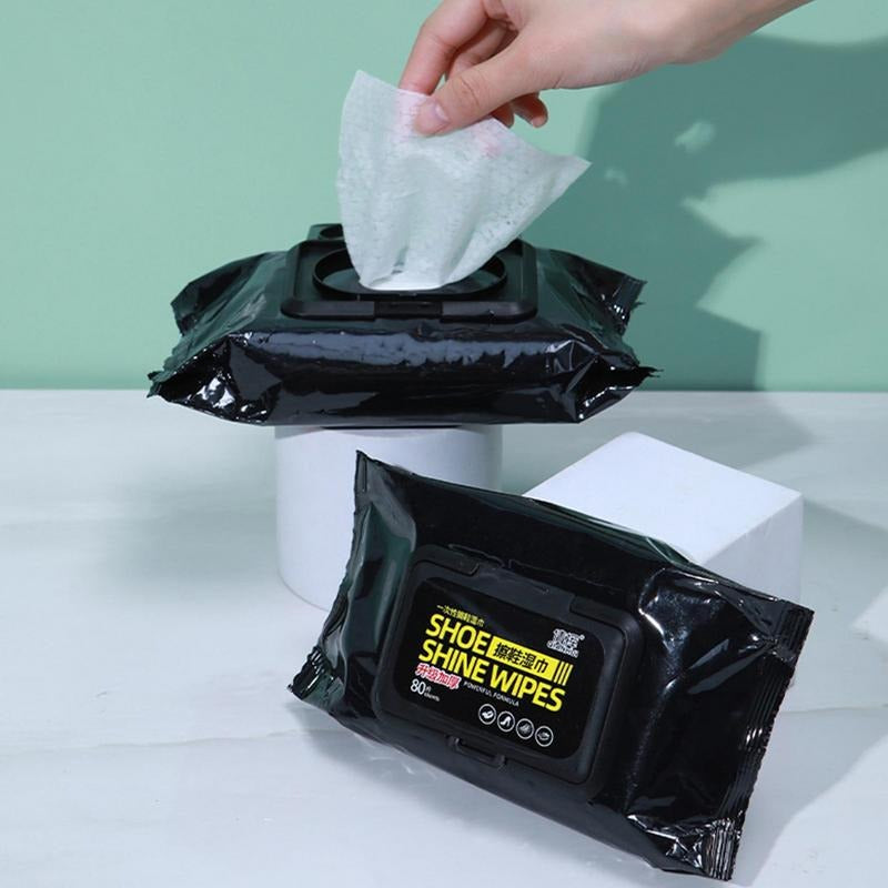 Shoe Wipes | 80 Pcs Instant Cleaner | Quick Dirt & Stain Removal