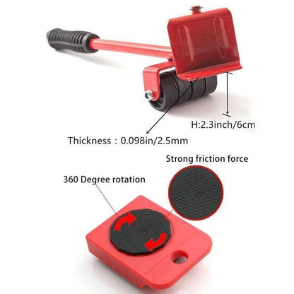 Furniture Transport Lifter Tool Set | Heavy Furniture Mover | Roller & Lifter Hand Tools