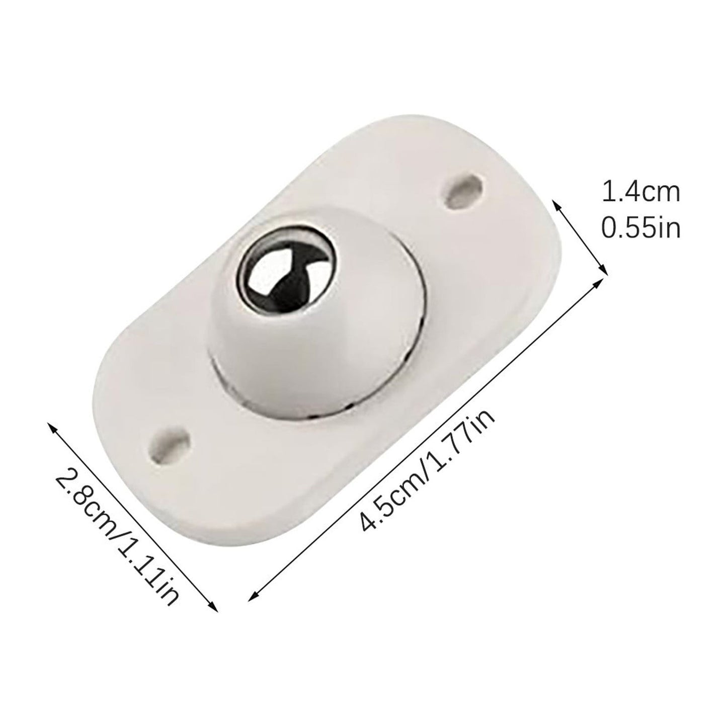 Mini Furniture Mover Wheels | Set of 4 | 360° Rotating Stainless Steel Casters | Self-Adhesive
