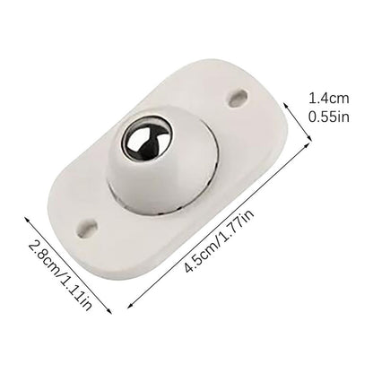 Mini Furniture Mover Wheels | Set of 4 | 360° Rotating Stainless Steel Casters | Self-Adhesive