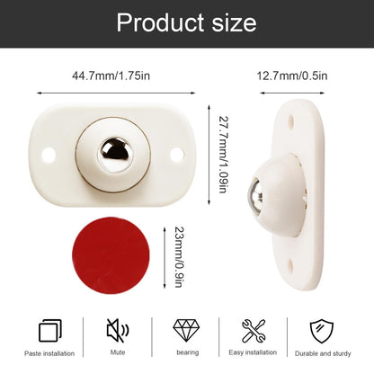 Mini Furniture Mover Wheels | Set of 4 | 360° Rotating Stainless Steel Casters | Self-Adhesive