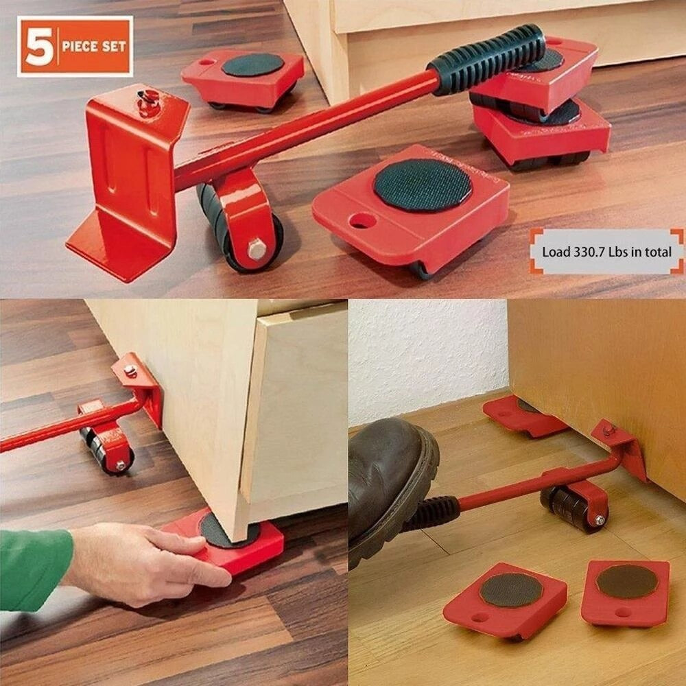 Furniture Transport Lifter Tool Set | Heavy Furniture Mover | Roller & Lifter Hand Tools