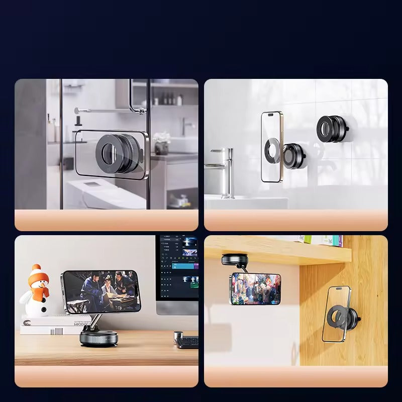 Magnetic 360° Car Phone Holder – Strong Suction & Adjustable Viewing