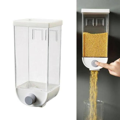 1500ml Grain Dispenser | Wall-Mounted Rice & Dry Food Storage Container