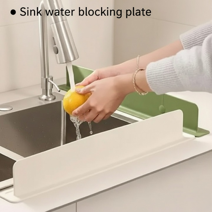 Silicone Sink Splash Guard with Suction | Flexible Water Splash Stopper for Kitchen & Bathroom – 12 Inch