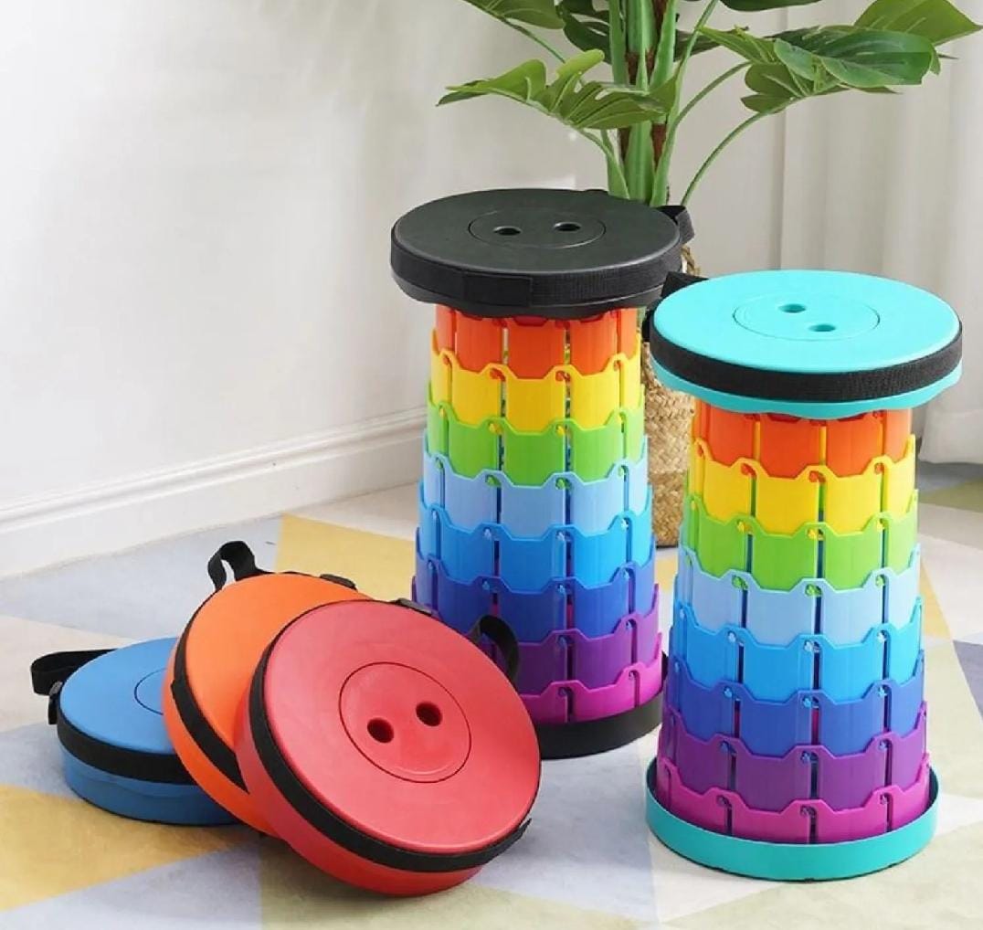 Portable Telescopic Stool | Lightweight Collapsible Folding Seat | Adjustable Height