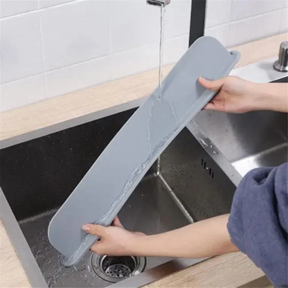 Silicone Sink Splash Guard with Suction | Flexible Water Splash Stopper for Kitchen & Bathroom – 12 Inch