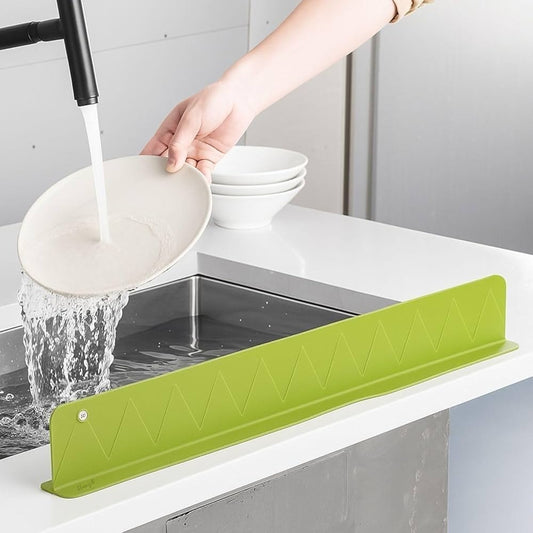 Silicone Sink Splash Guard with Suction | Flexible Water Splash Stopper for Kitchen & Bathroom – 12 Inch