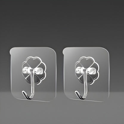 Transparent Self-Adhesive Wall Hooks | Strong Hold, No Drill, Damage-Free Hanging