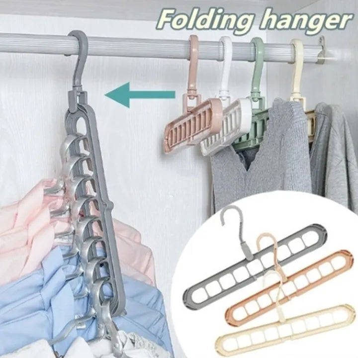 Multipurpose 9-Hole Space-Saving Hanger | 360° Rotatable