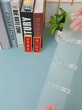 Pack of 3 Transparent 6-Hook Hangers | Self-Adhesive | Waterproof & Reusable Wall Hooks
