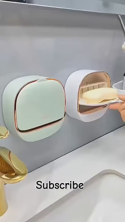 Wall-Mounted Soap Holder with Drain Tray | Kitchen & Bathroom