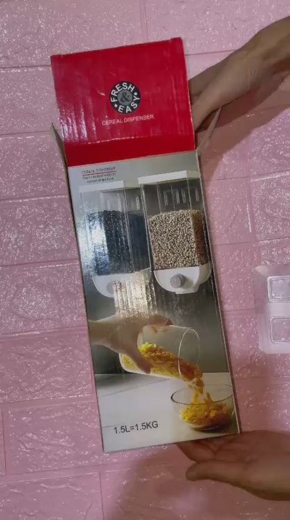 1500ml Grain Dispenser | Wall-Mounted Rice & Dry Food Storage Container
