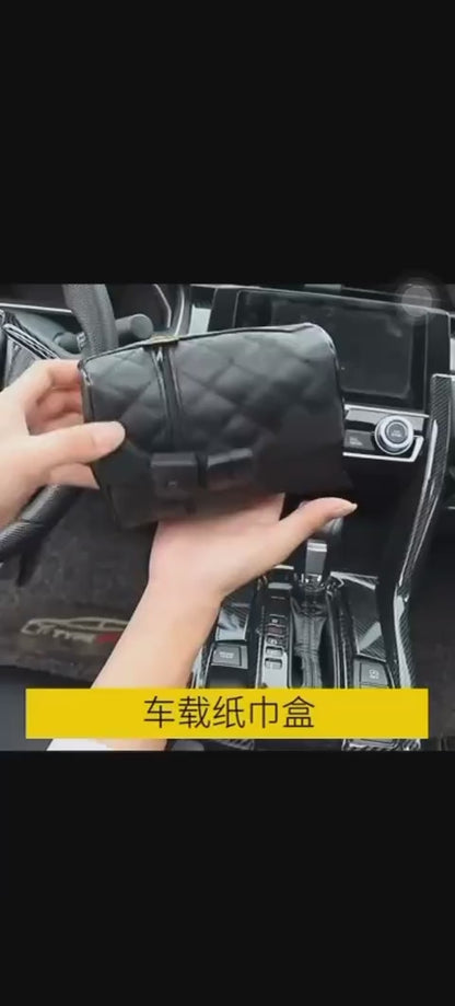 Leather Car Tissue Holder – Secure Fit & Easy Access