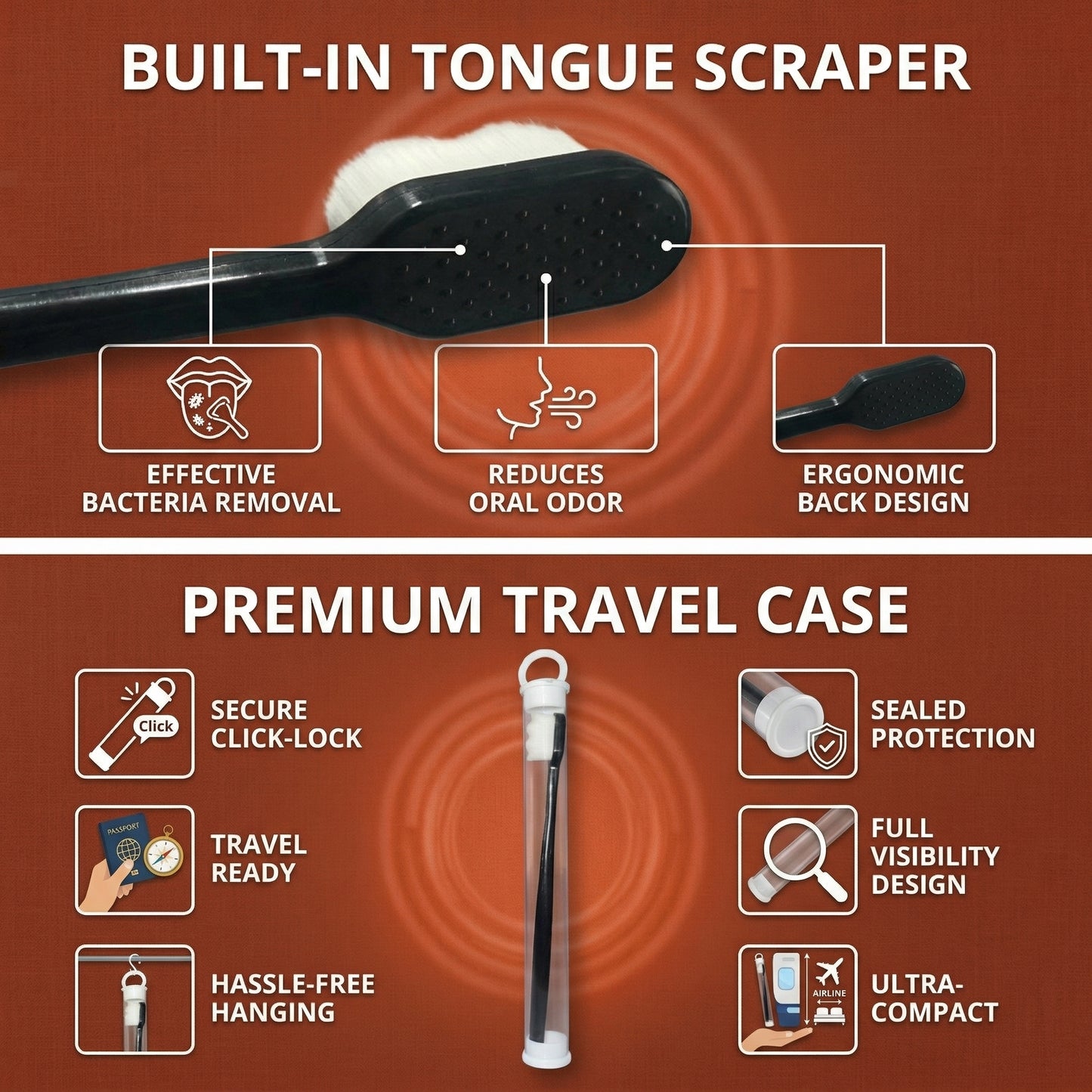 Ultra Soft Bristles Nano Toothbrush with Travel Case